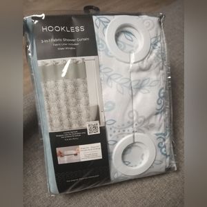 Sold onlineHOOKLESS 3-in-1 fabric shower curtain, French damask ,71 in W×74 in L